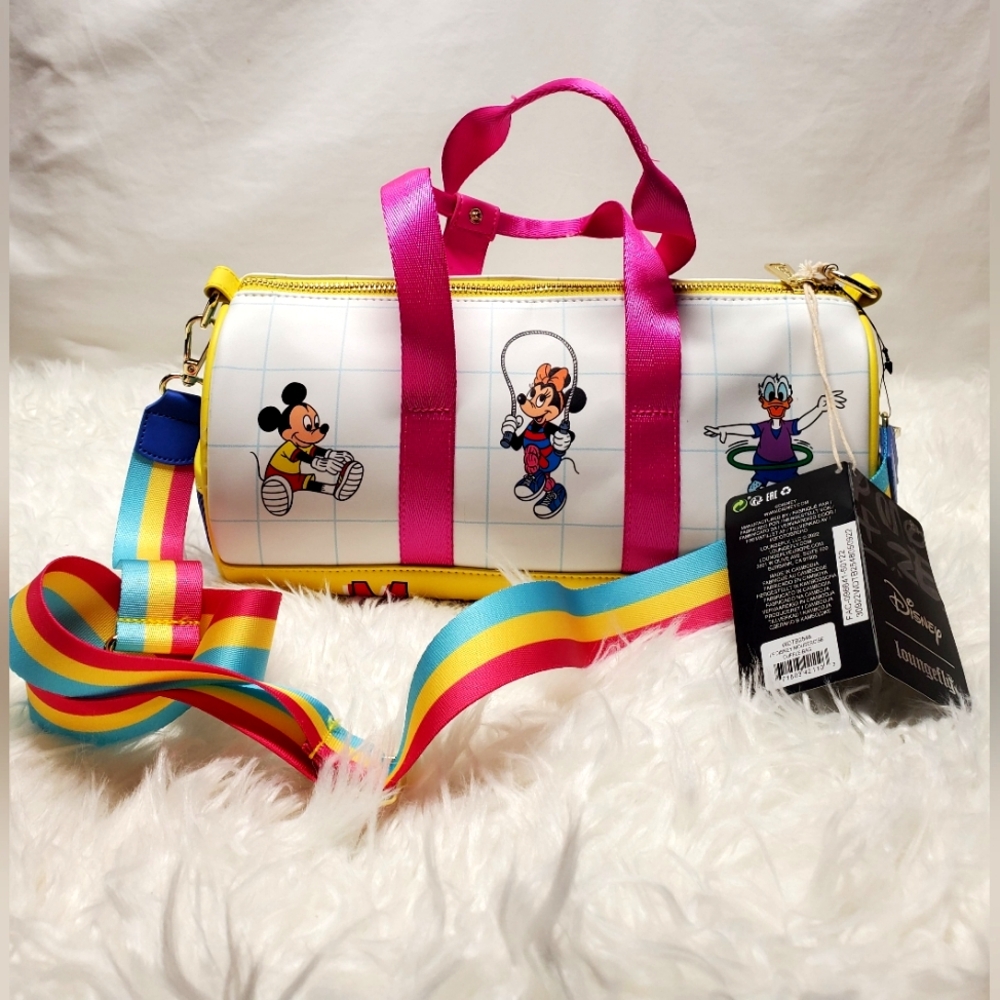 Loungefly White and Pink Disney Character Bag